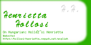 henrietta hollosi business card